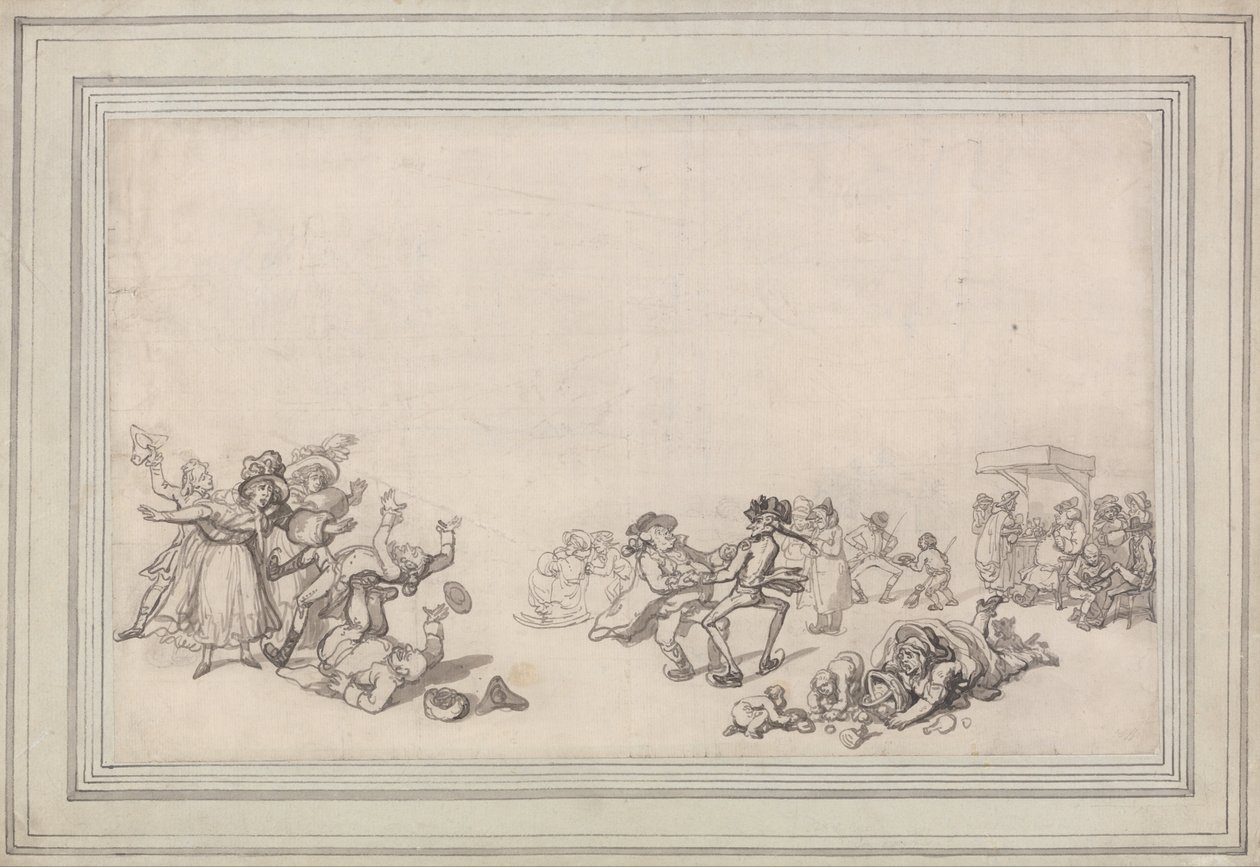Patinando na Serpentina de Thomas Rowlandson