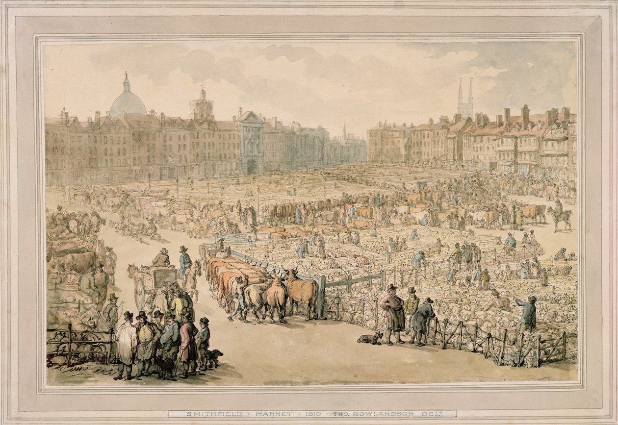 Mercado Smithfield, 1810 de Thomas Rowlandson