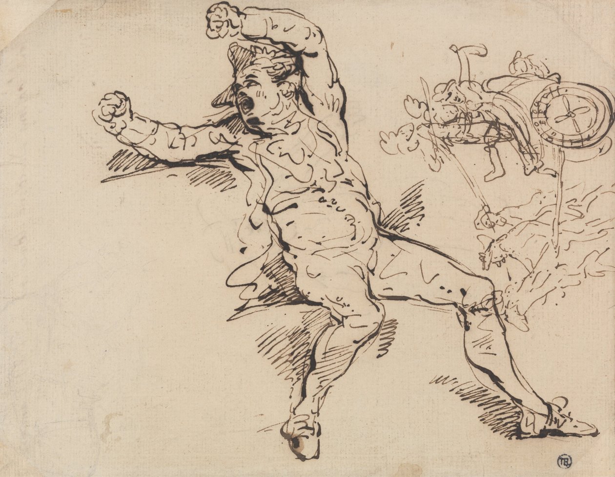 Estudo de um homem que grita de Thomas Rowlandson