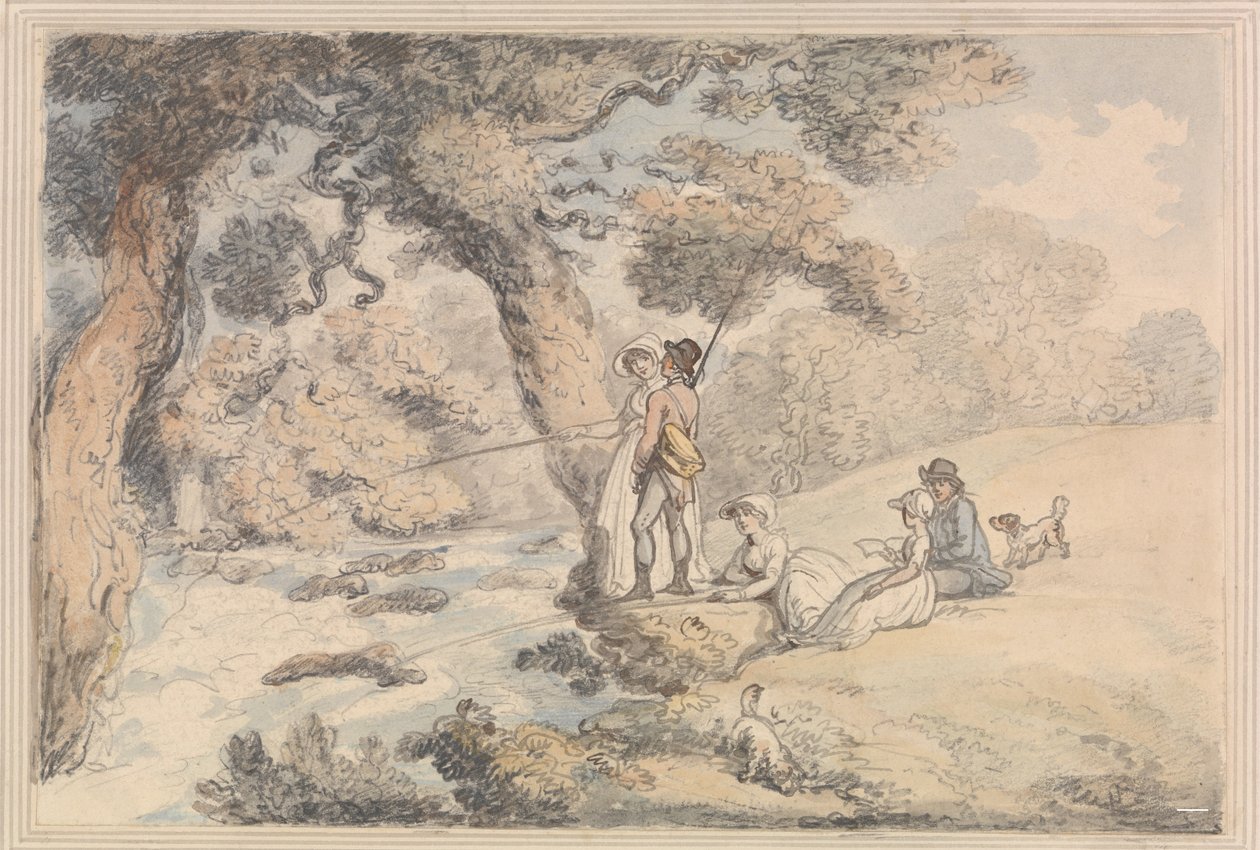 O Partido Angling de Thomas Rowlandson