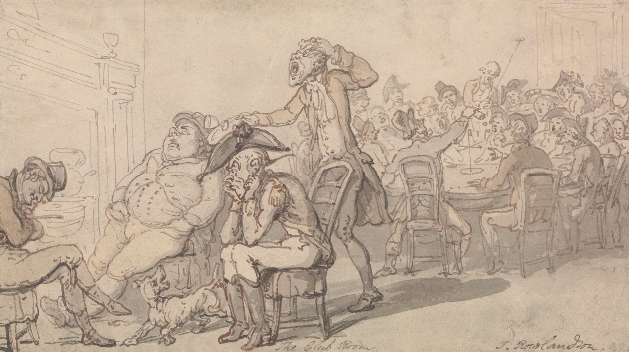 The Club Room de Thomas Rowlandson