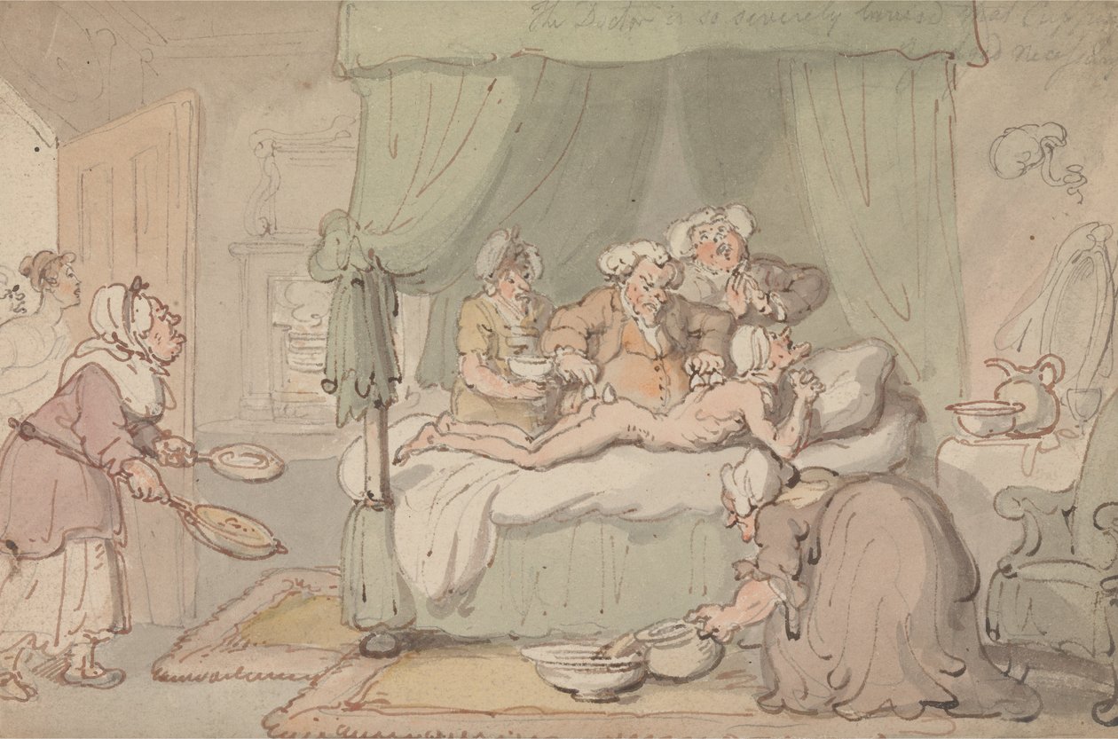 O médico está tão machucado que a colocação é julgada necessária de Thomas Rowlandson