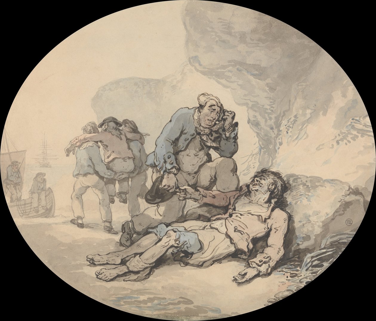 O marinheiro morrendo de Thomas Rowlandson