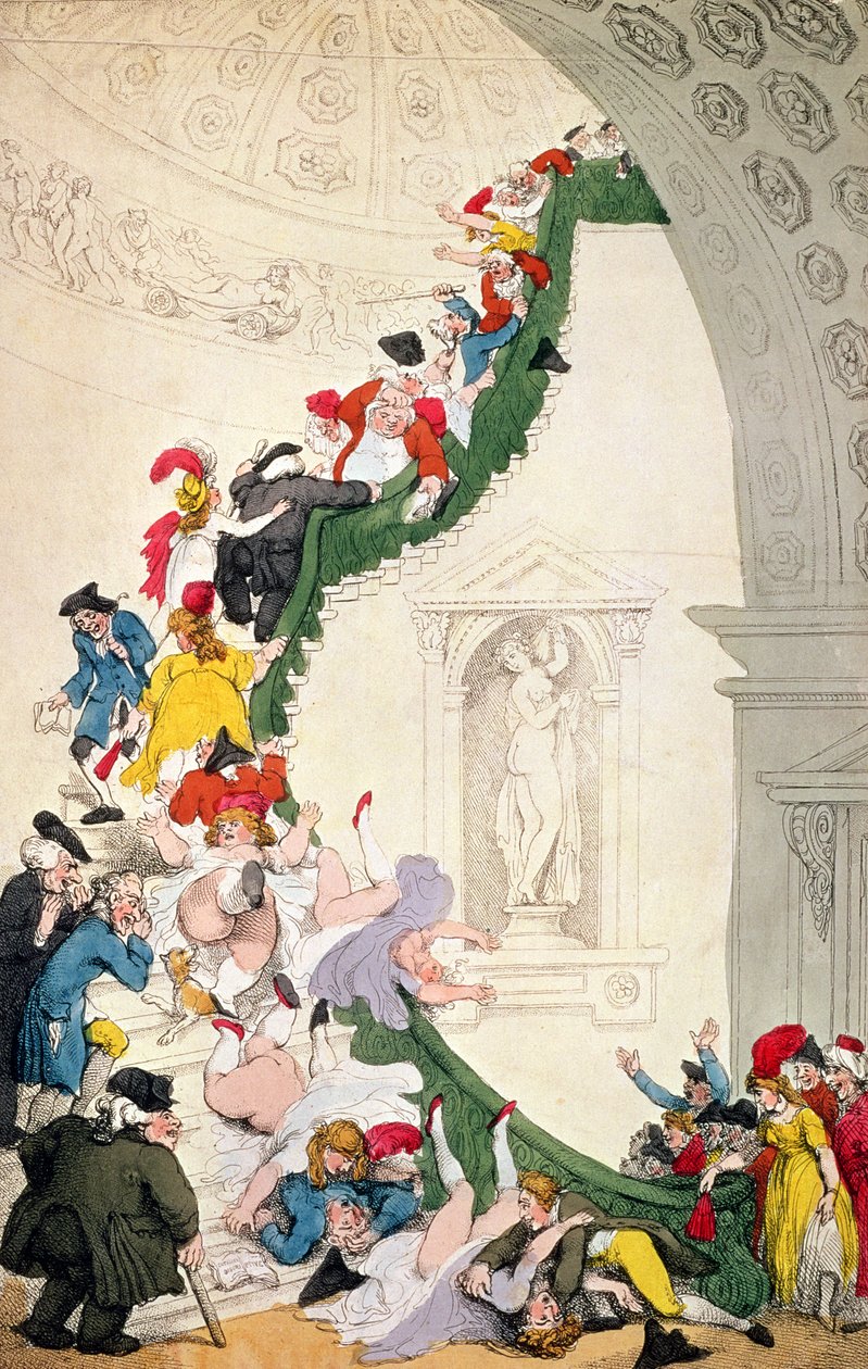 O caso do stare da exposição, c.1800 de Thomas Rowlandson