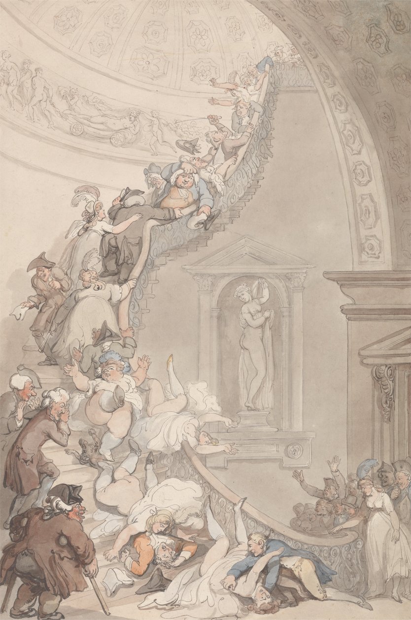 O Caso de Exibição da Exposição, Somerset House de Thomas Rowlandson