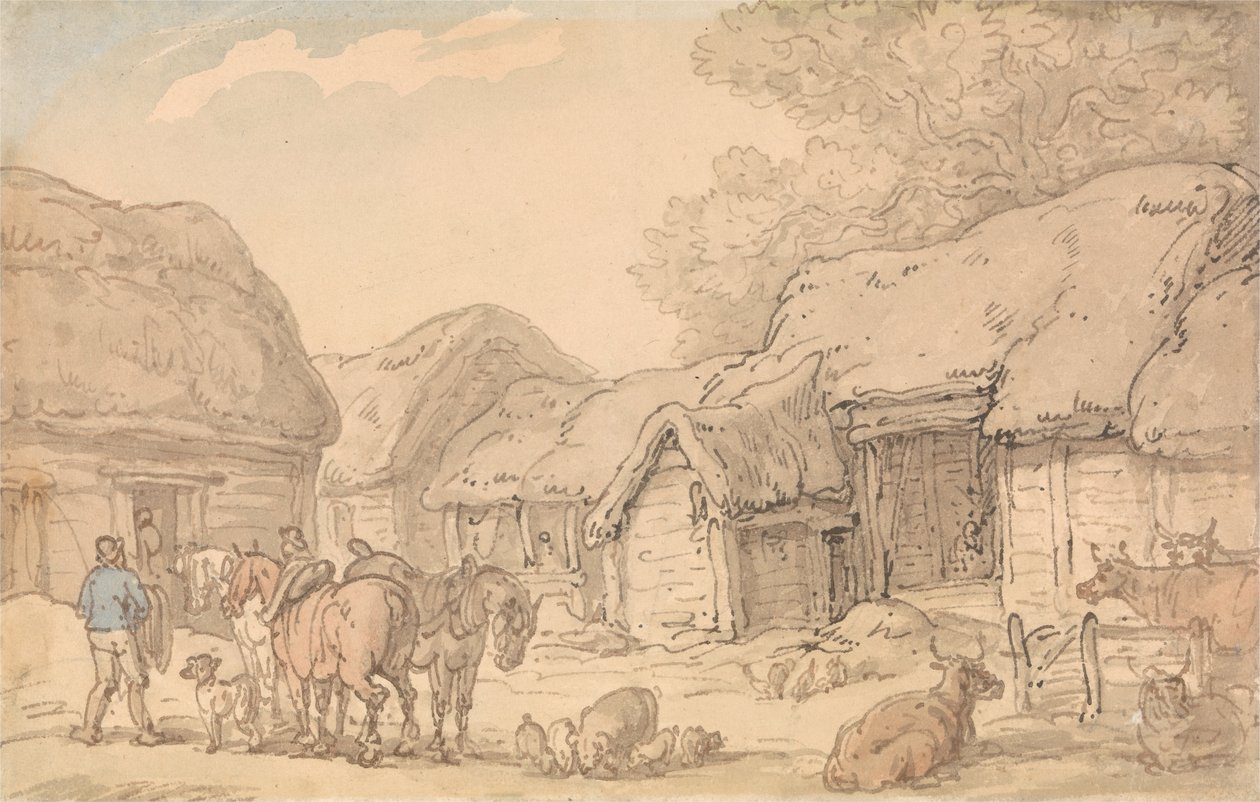 O pátio de Thomas Rowlandson