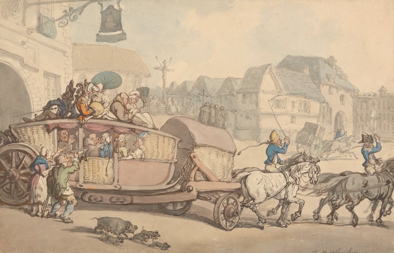 A diligência em Paris de Thomas Rowlandson