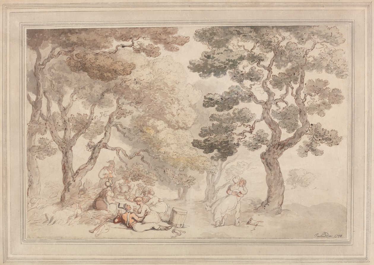 O piquenique (wc no papel) de Thomas Rowlandson
