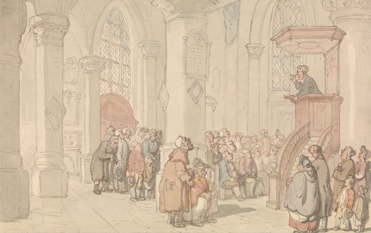 O pregador de Thomas Rowlandson