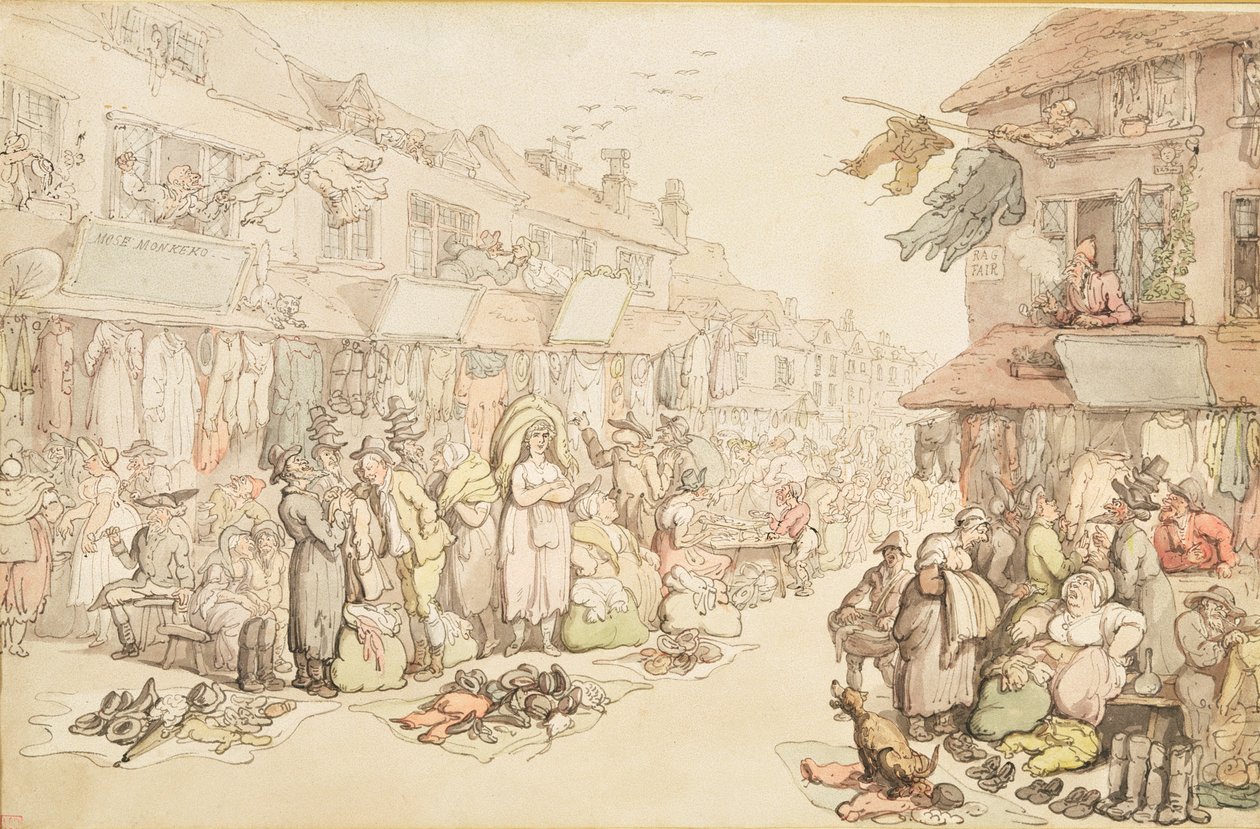 A feira de pano de Thomas Rowlandson