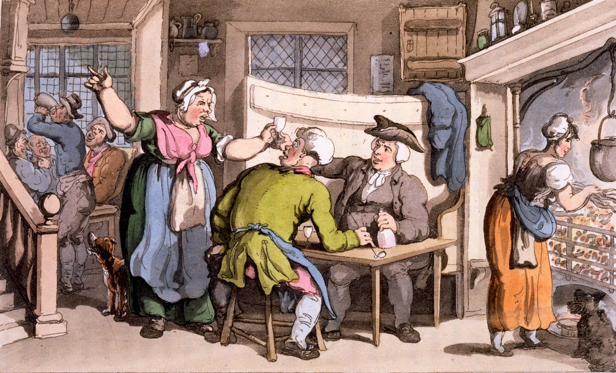 The Scold, com notícias de Olivia de Thomas Rowlandson