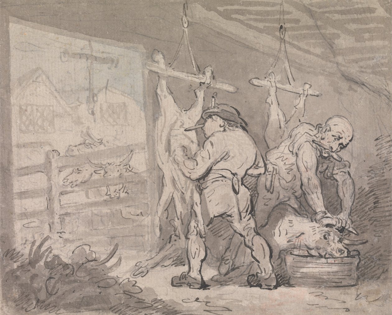 O matadouro de Thomas Rowlandson