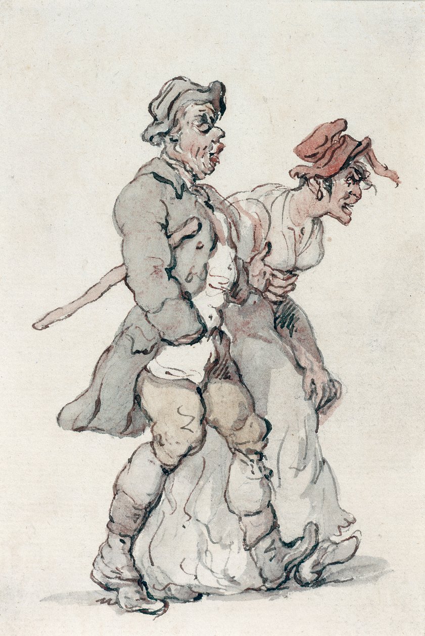 Os carrinhos (wc no papel) de Thomas Rowlandson