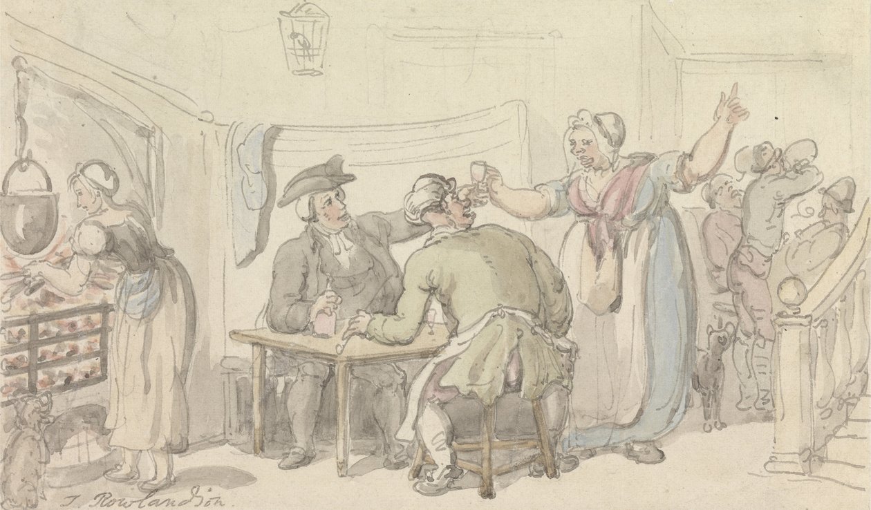 O Vigário de Wakefield - The Scold, com notícias de Olivia de Thomas Rowlandson