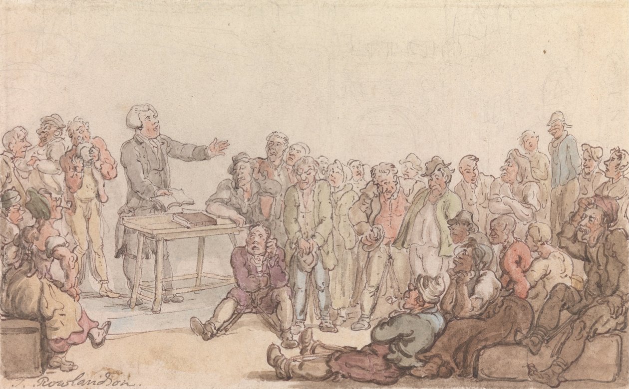 O Vigário de Wakefield - O Vigário Pregando aos Prisioneiros de Thomas Rowlandson