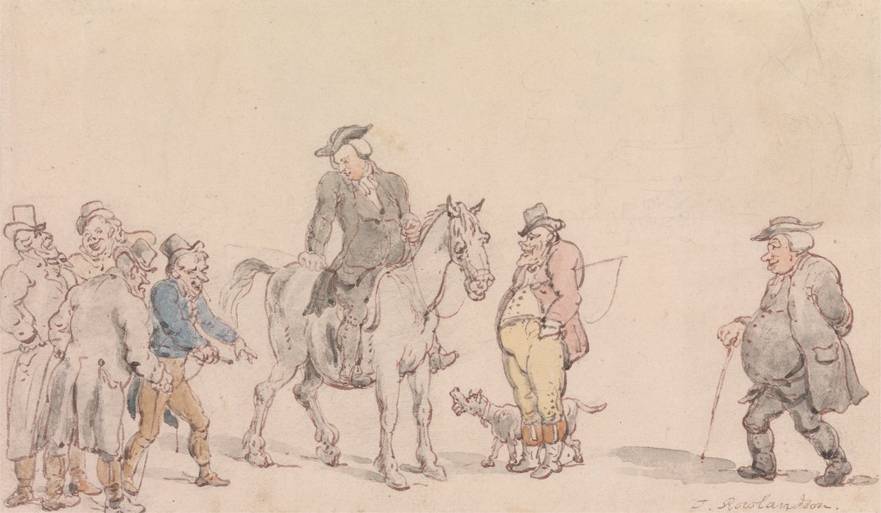 O vigário de Wakefield - o vigário que vende seu cavalo de Thomas Rowlandson