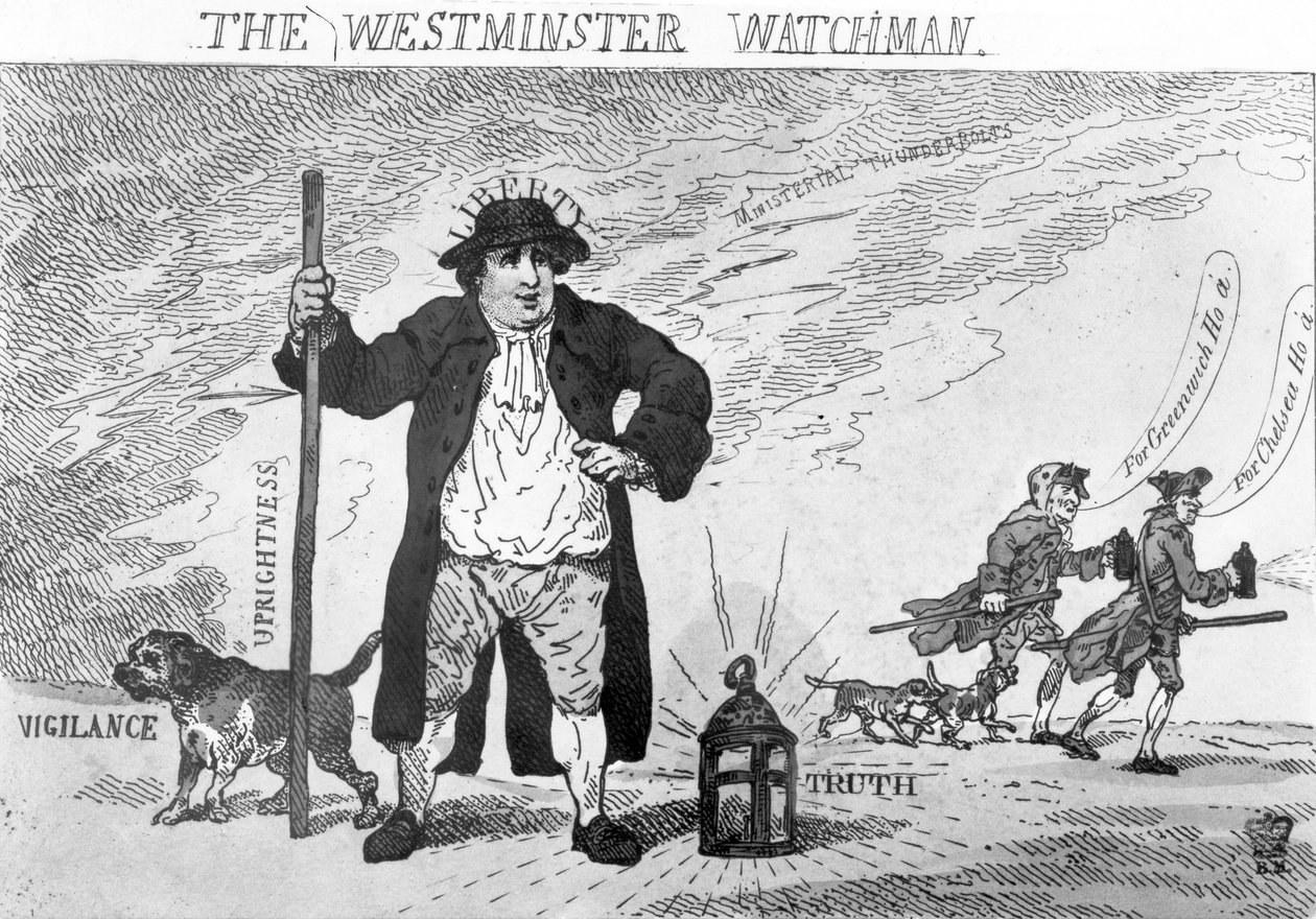O Vigilante de Westminster, 1784 de Thomas Rowlandson