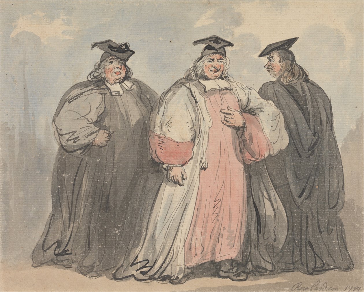 Três Eruditos Clericais de Thomas Rowlandson