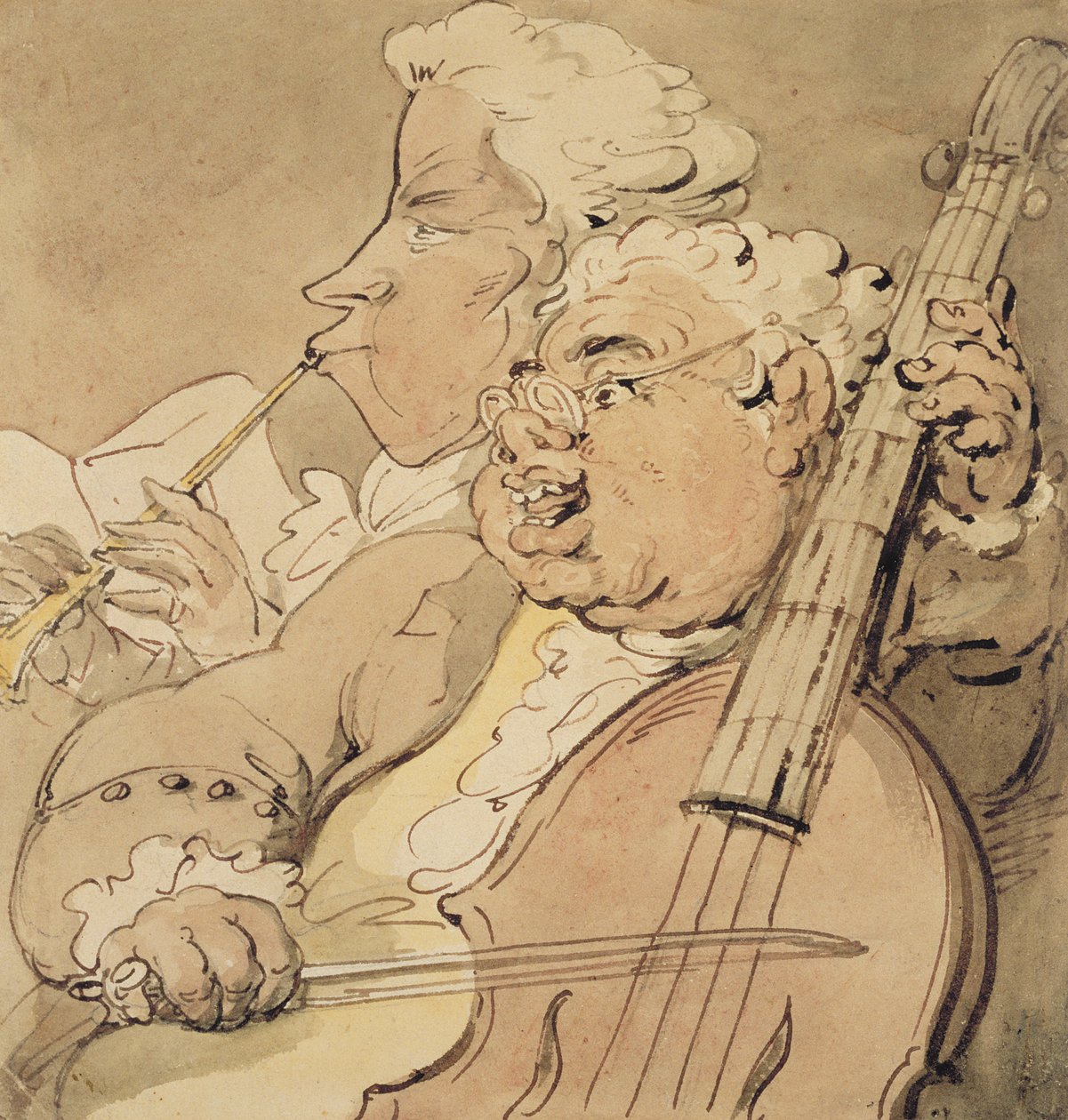 Dois músicos, c.1774 de Thomas Rowlandson