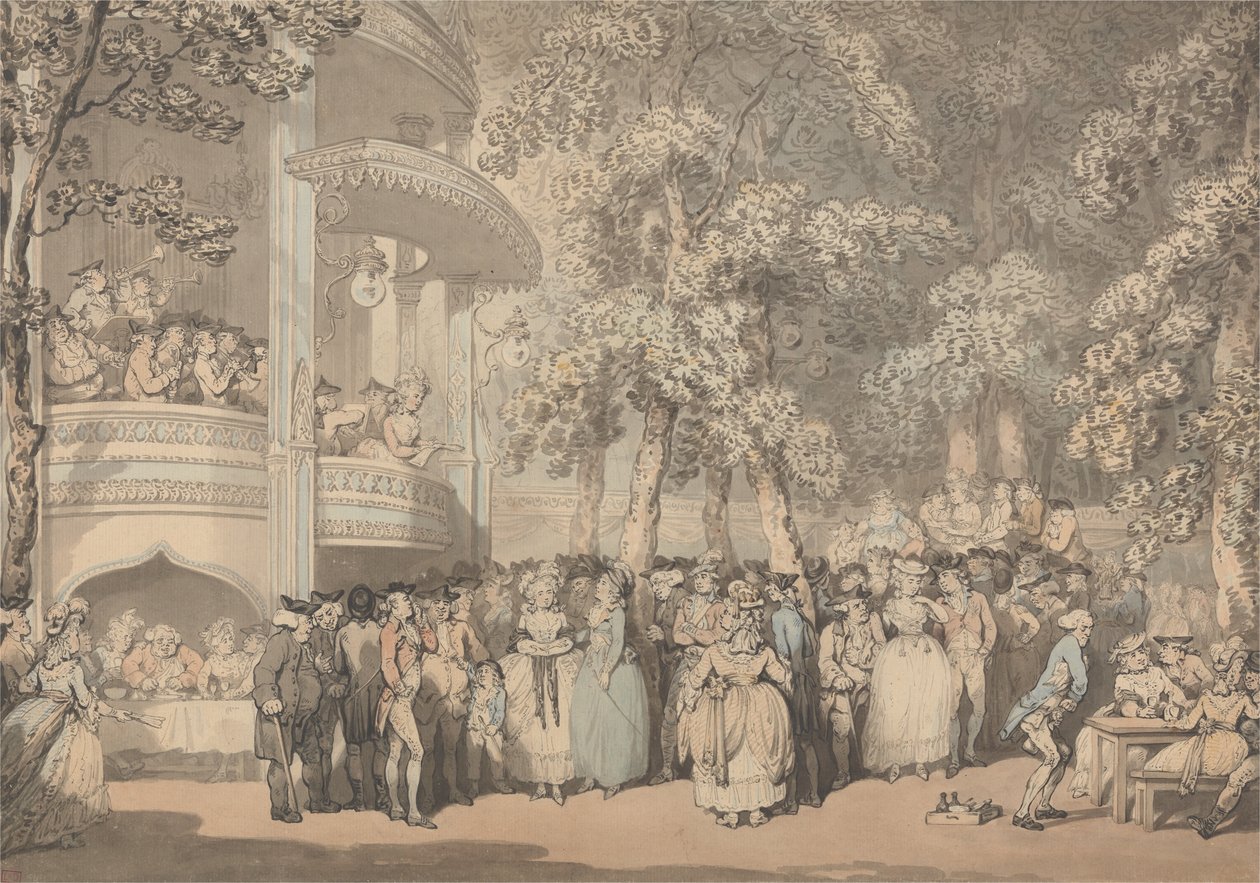 Jardins Vauxhall de Thomas Rowlandson