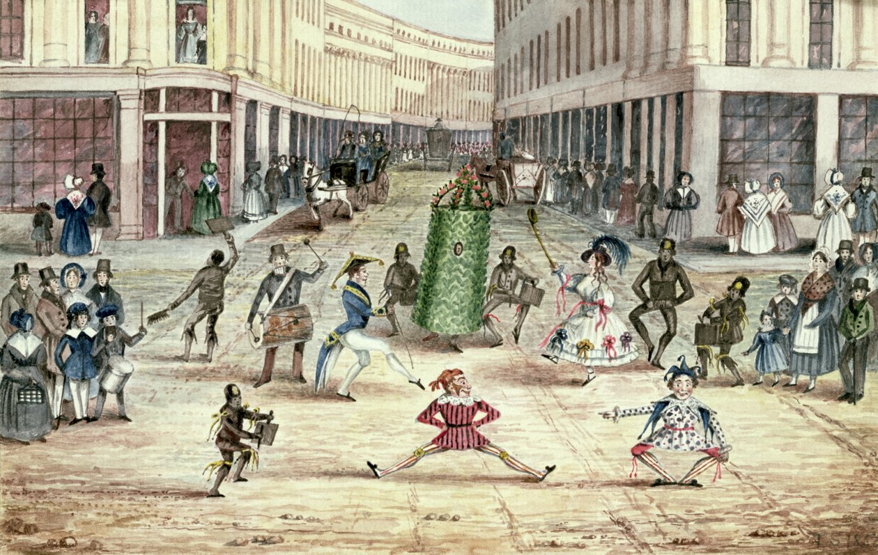 Jack in the Green, comemorações do dia de maio das varandas de chaminé de Londres de Thomas Sevestre