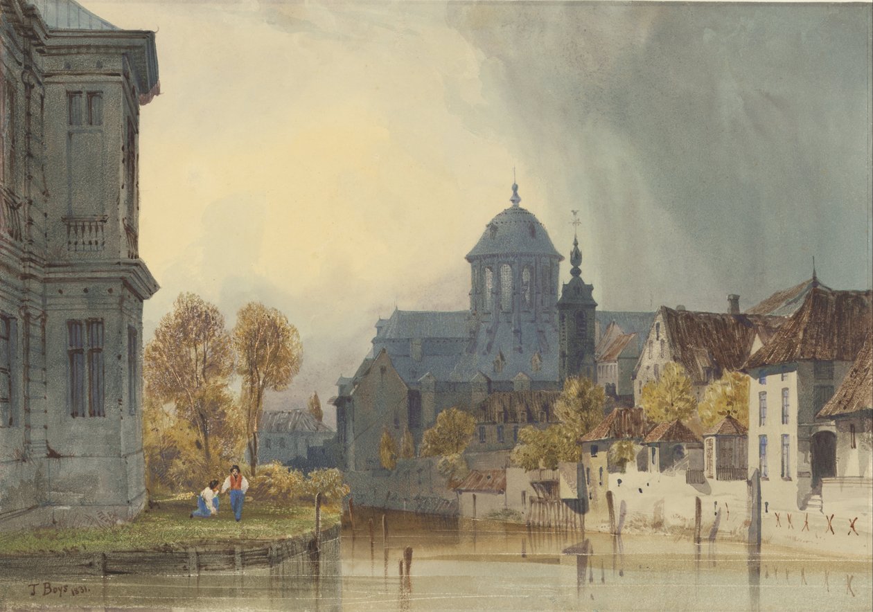 Vista da Igreja de Nossa Senhora de Hanswijk, Mechelen (Malines), Bélgica de Thomas Shotter Boys