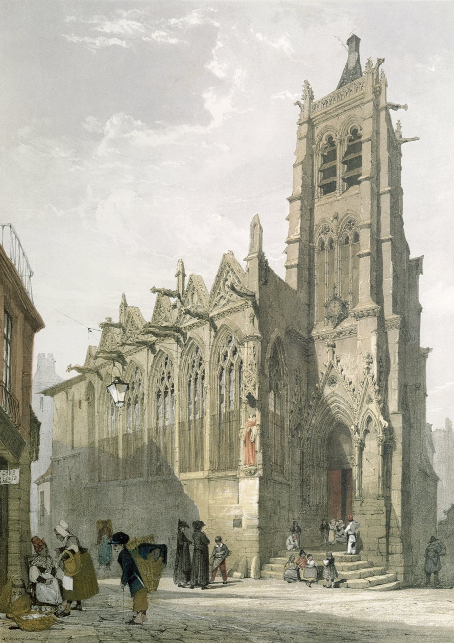 Exterior da Igreja de St. Severin, Paris de Thomas Shotter Boys