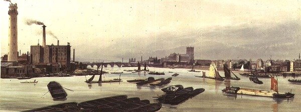 Torre de tiro e Westminster, 1842 de Thomas Shotter Boys