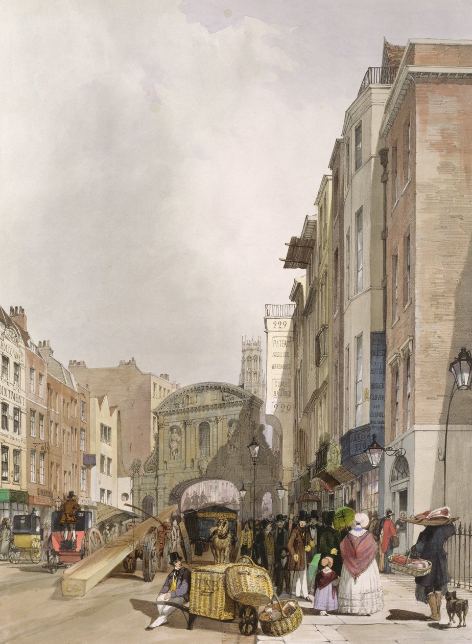Temple Bar do Strand, 1842 de Thomas Shotter Boys