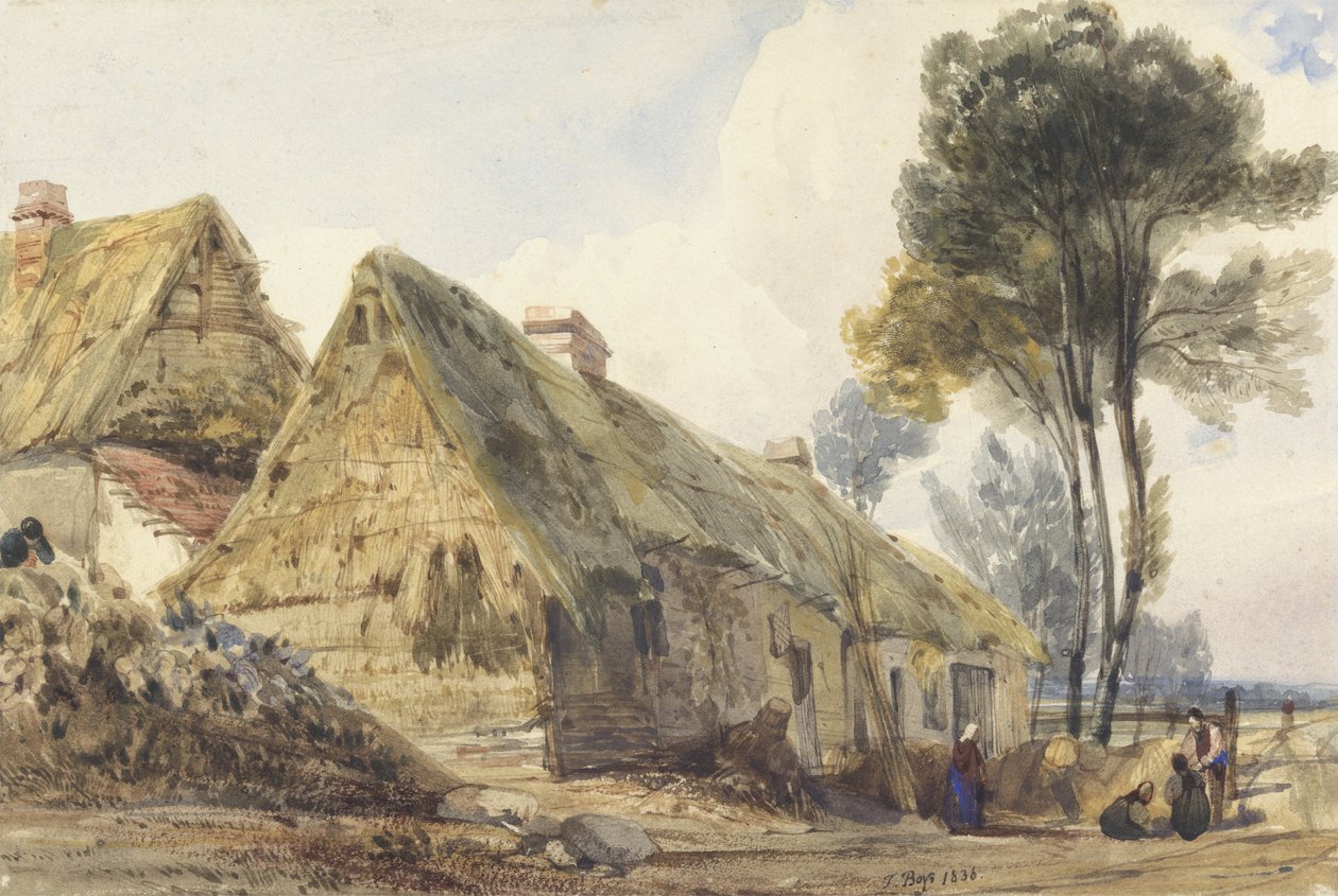 Ver no Swiss Cottage, Londres, 1836 (wc no papel) de Thomas Shotter Boys