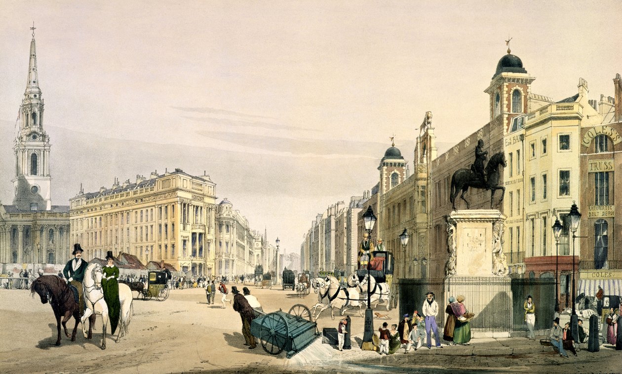 Vista, de, charing, crucifixos, olhar, direção, a, costa, 1842 de Thomas Shotter Boys