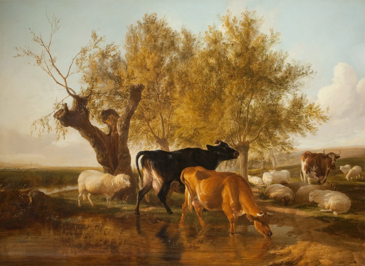 Canterbury Meadows, Evening de Thomas Sidney Cooper