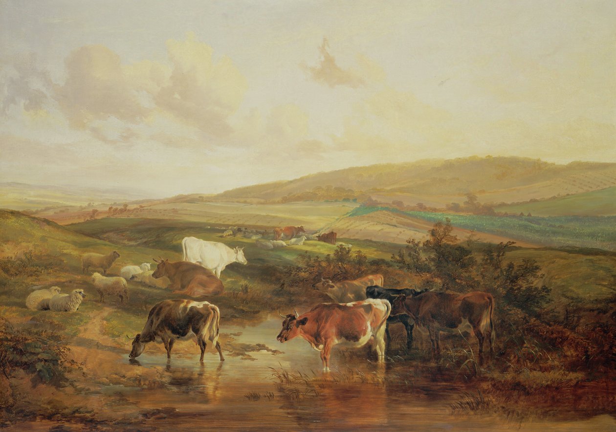 Animais pastando de Thomas Sidney Cooper