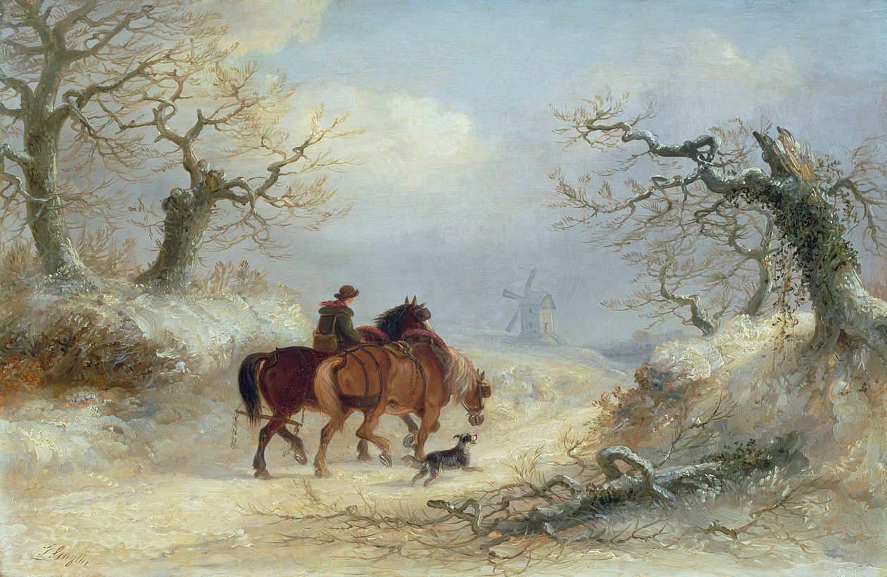 Cruzando o comum - cena perto de Ipswich de Thomas Smythe