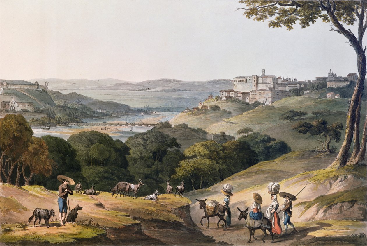 Cidade de Coimbra, gravada por C. Turner de Thomas Staunton St. Clair