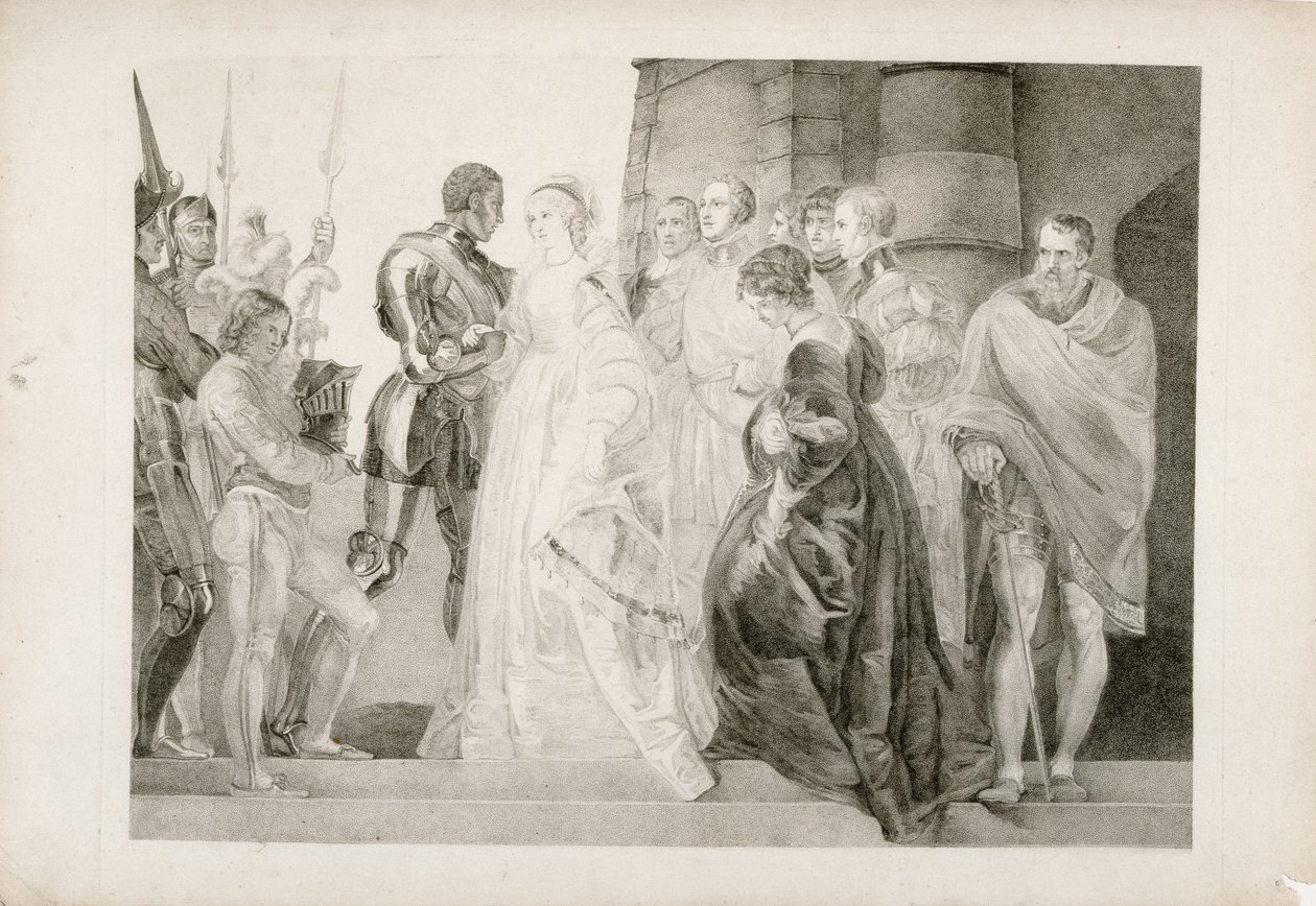 Otelo, Ato II, Cena I, gravado por Thomas Ryder (1746-1810) 1803 de Thomas Stothard