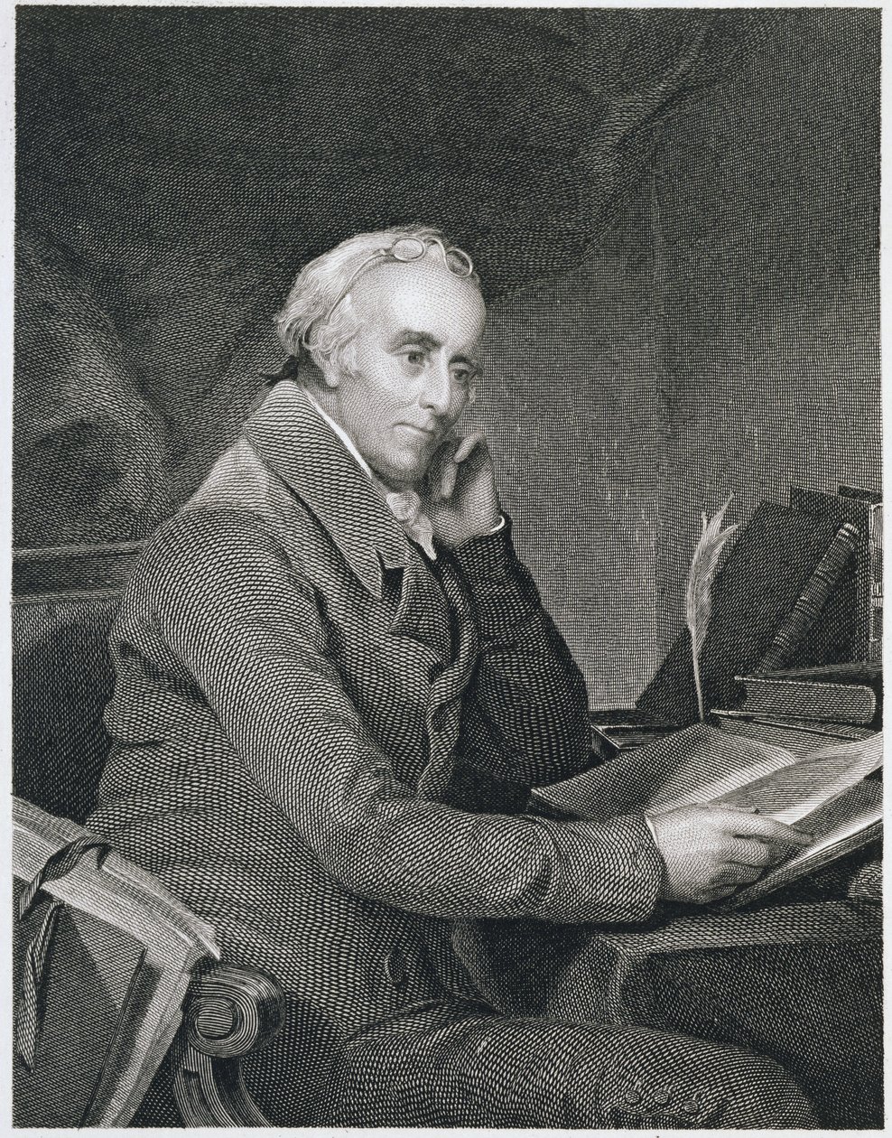 Benjamin Rush, gravado por Richard W. Dodson (1812-67) de Thomas Sully