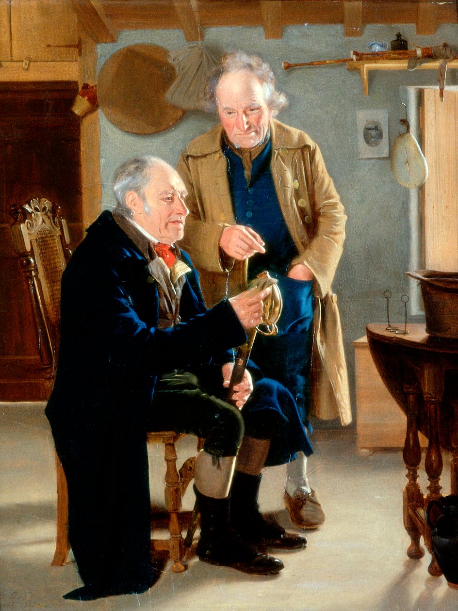Examinando a Espada, 1822 de Thomas Sword Good