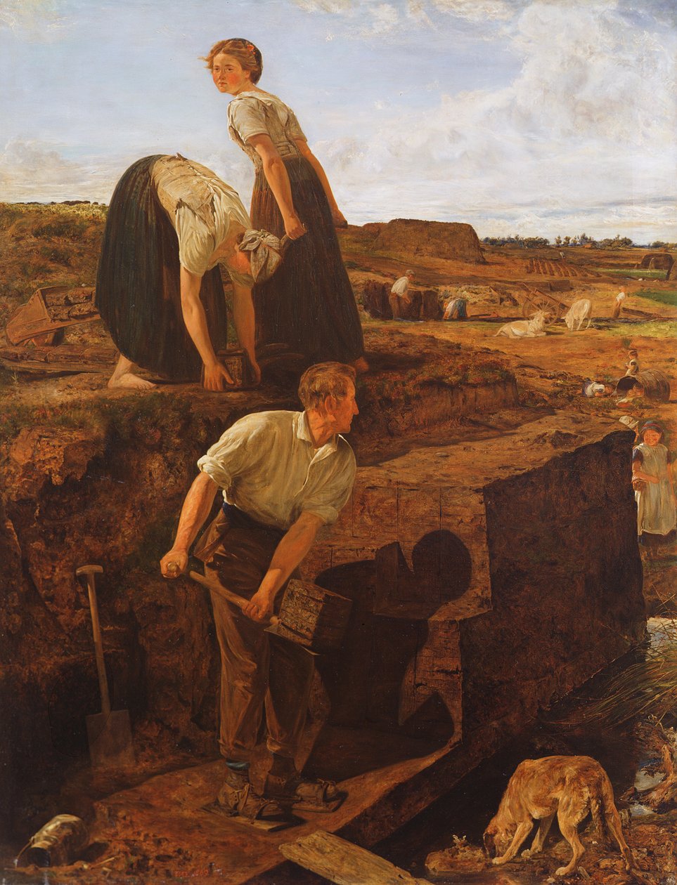 Mineração de turfa, 1869 de Thomas Wade