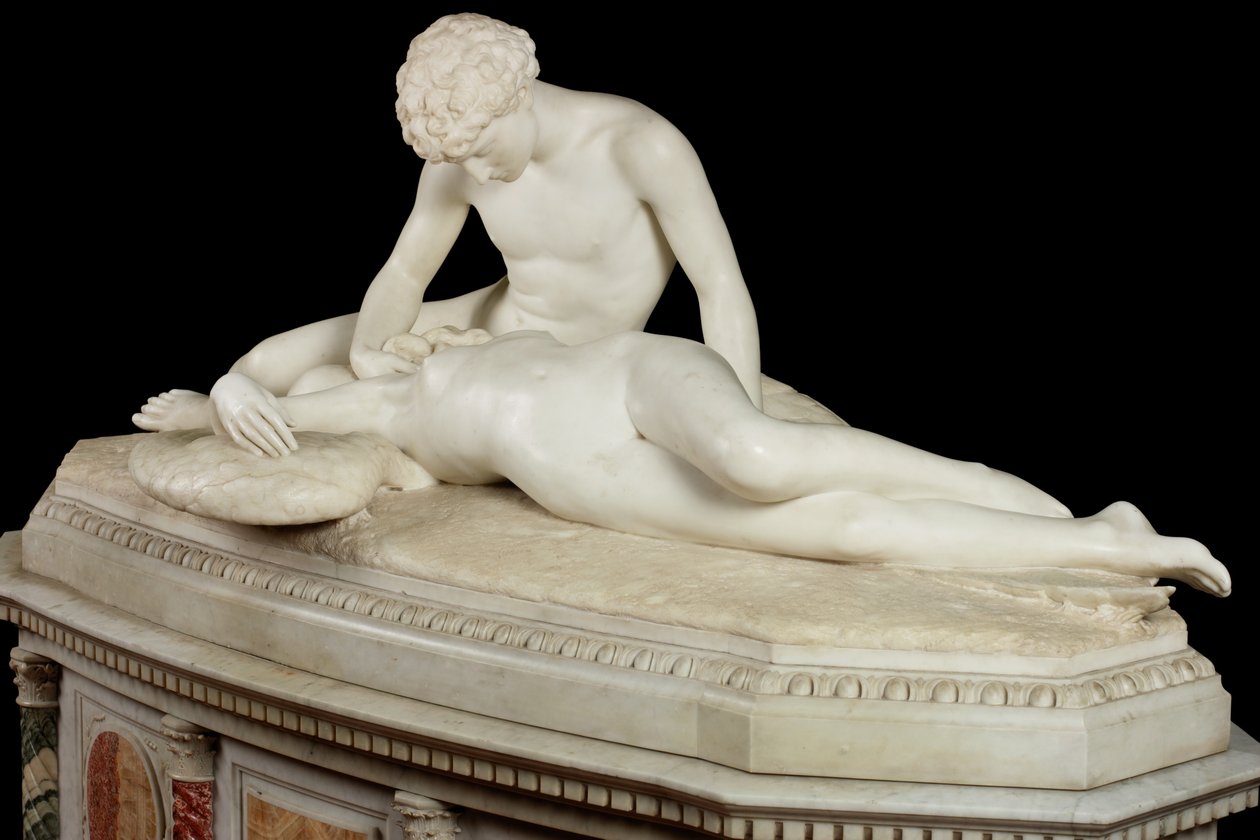 Anjo Caído, 1889 (pedra e mármore) de Thomas Waldo Story