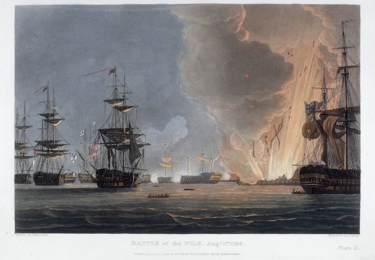 Batalha do Nilo, agosto de 1798 de Thomas Whitcombe