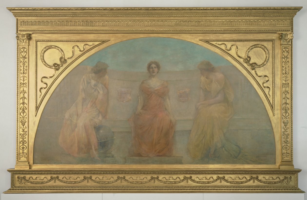 Comércio e agricultura trazendo riqueza para Detroit, 1900 de Thomas Wilmer Dewing
