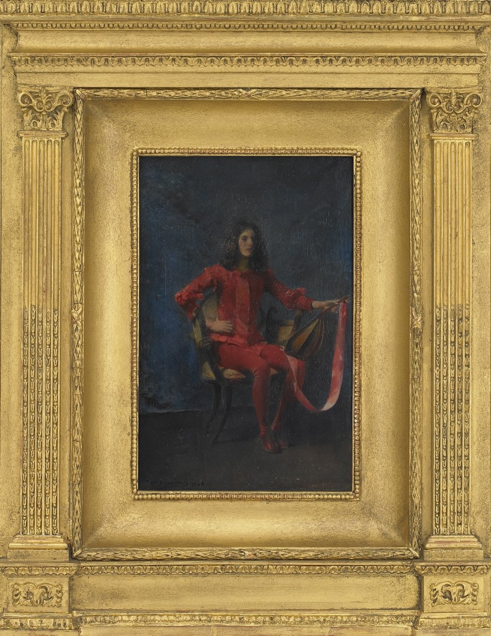 La Comedienne, 1906 (óleo sobre painel de madeira) de Thomas Wilmer Dewing