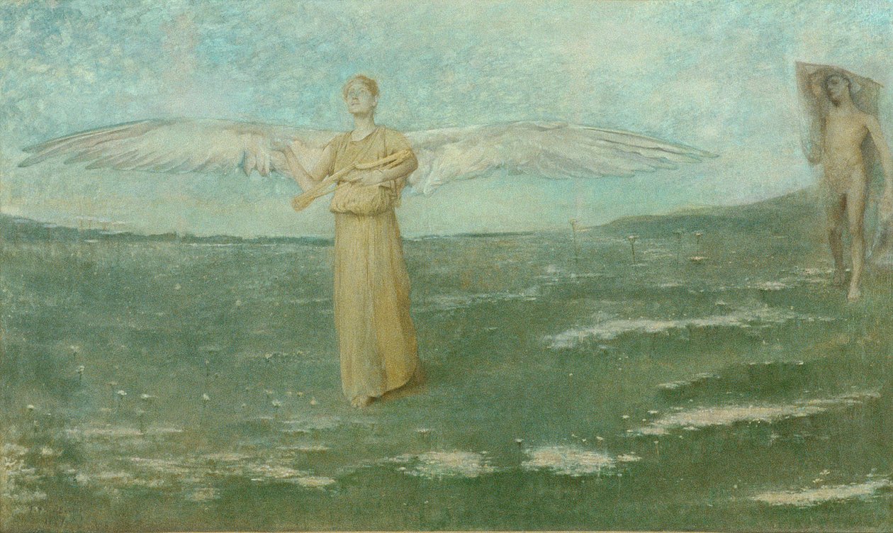 Tobias e o anjo, 1887 de Thomas Wilmer Dewing