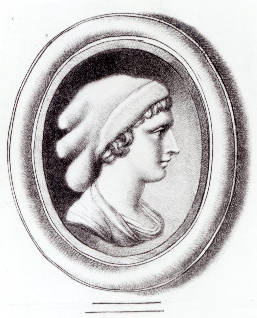 Retrato de safo de Thomas Worlidge