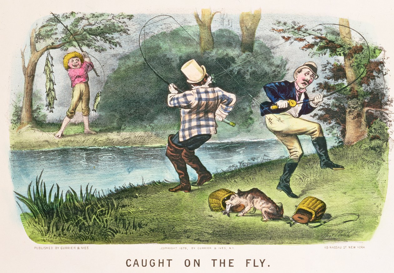 Apanhado na mosca, pub. por Currier e Ives, Nova York, 1879 de Thomas Worth