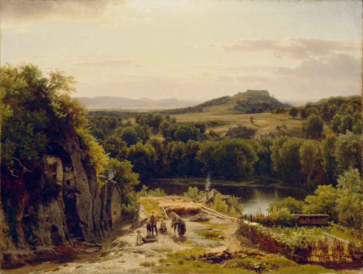 Paisagem nas montanhas Harz, 1854 de Thomas Worthington Whittredge
