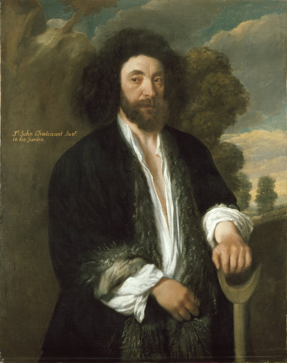 John Tradescant o mais novo como um jardineiro, século XVII de Thomas de Critz