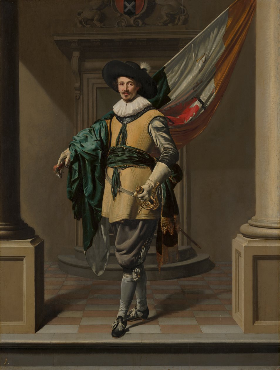 Retrato de Loef Vredericx (1590-1668) como portador padrão de Thomas de Keyser