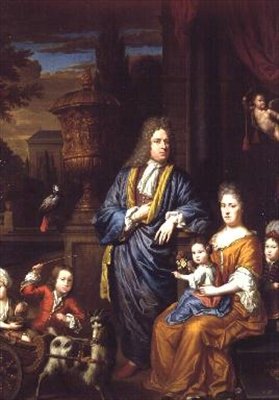 Grupo de Retrato de Família em Ambiente Clássico de Thomas van der Wilt
